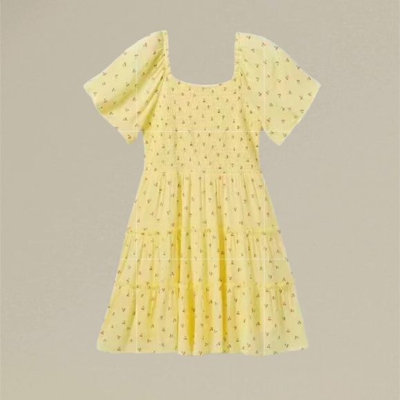 Wild Fable Yellow Floral Smocked Dress Size XL(Girl) - Picture 1 of 6